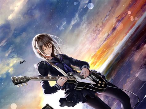 Anime Girl Guitarist by xXxNemesisxX on DeviantArt