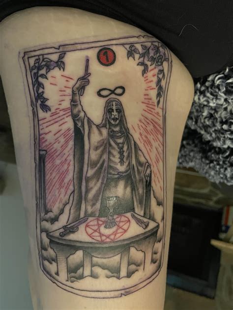 Magician tarot tattoo featuring Joey as the magician : r/Slipknot