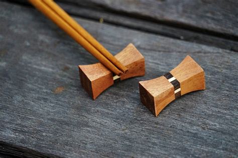 Two Pieces Chopstick Rest Plain Wood Smooth Light Weight - Etsy