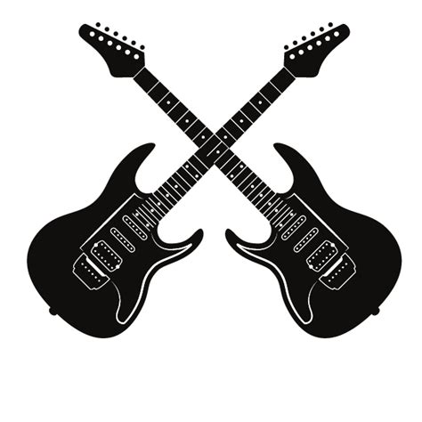 Electric guitars silhouette | Free SVG