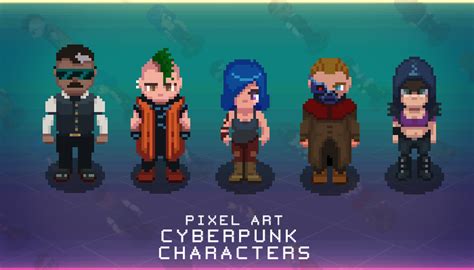 Pixel Art Cyberpunk Characters | GameDev Market