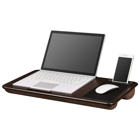 LapGear Home Office Lap Desk with Mouse pad and Phone Holder - Espresso ...