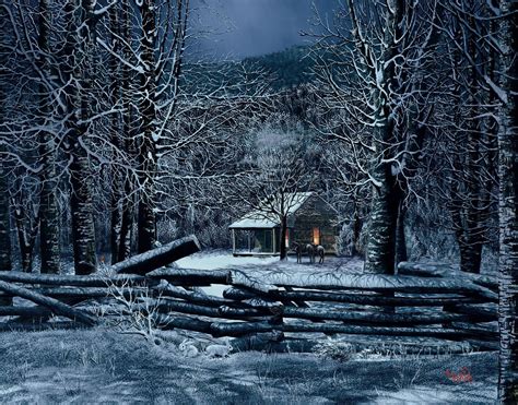 🔥 [40+] Log Cabin in Snow Wallpapers | WallpaperSafari