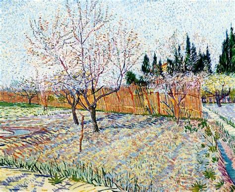 Orchard with Peach Trees in Blossom, 1888 - Vincent van Gogh - WikiArt.org