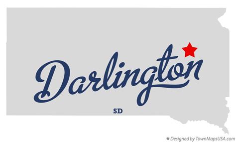 Map of Darlington, Clark County, SD, South Dakota