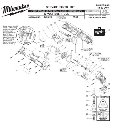 Buy Milwaukee 2426-22-(C73A) Replacement Tool Parts | Milwaukee 2426-22 ...