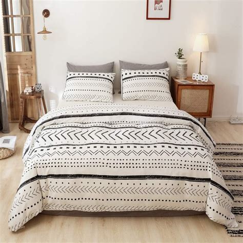 Amazon.com: Smoofy Comforter Set, Boho Aztec Folkloric Art Pattern Bedding with Soft Microfiber ...