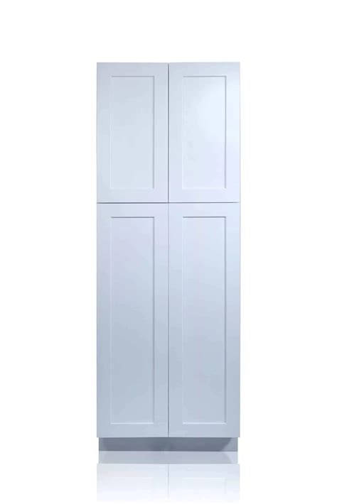 White Shaker 30" Pantry / Utility Cabinet - Nelson Cabinetry