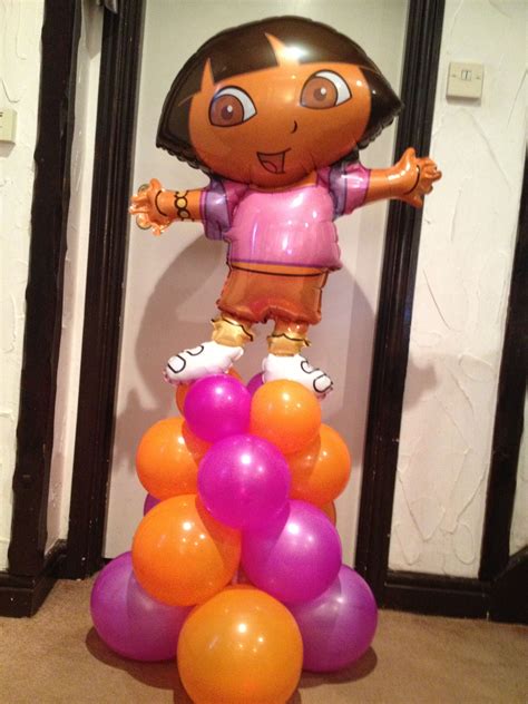 Dora Balloon | Balloon decorations, Balloons, Elmo birthday party