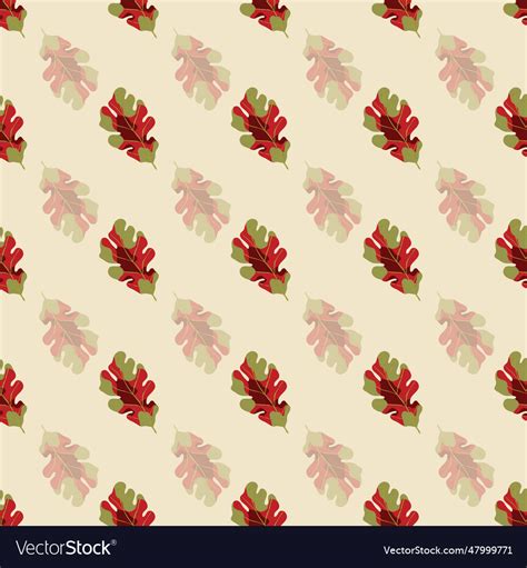 Autumn leaf seamless pattern design Royalty Free Vector