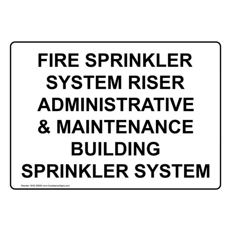 Fire Sprinkler Main Pump Sign NHE-30922