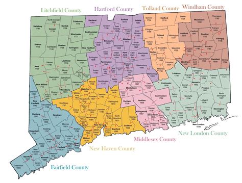 Buy Laminated Map - Detailed administrative map of Connecticut Poster 20 x 30 Online at Lowest ...