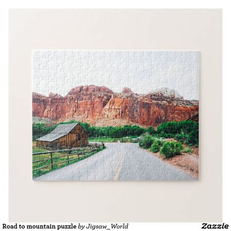 Mountain scenic jigsaw puzzle | Zazzle.com | Custom puzzle, Jigsaw ...