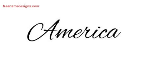 Cursive Name Tattoo Designs America Download Free - Free Name Designs