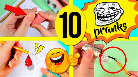 TOP 10 PRANKS for SCHOOL you MUST do! 📚 How to PRANK people 😂 Super FUN ...