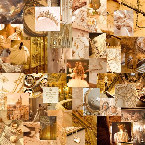 55 Bilder Royal Gold Aesthetic Wand Collage Digitaler | Etsy