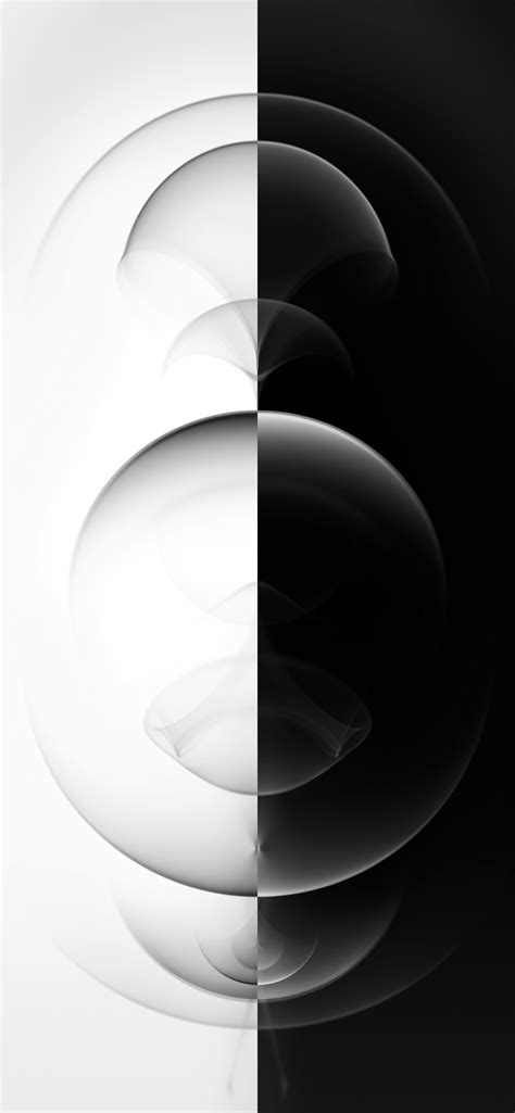 iPhone 12 Pro - Resonance Black and White | DUAL - Wallpapers Central