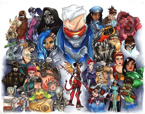 The Heroes of Overwatch Overwatch Fan Art Print | Etsy