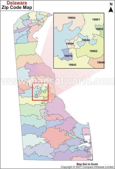 Delaware Zip Codes Map Of Delaware, Zip Code Map, World Information ...