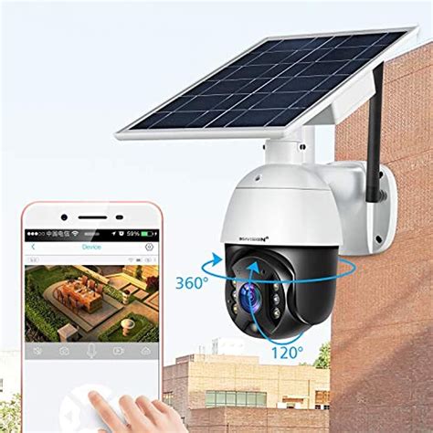 Outdoor Security Camera,Solar Powered Battery WiFi Camera Wirefree ...