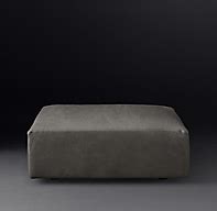 Klaus Modular Leather End-of-Sectional Ottoman