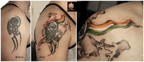 #indianflag #flagtattoo #coverup #armtattoo #blackandgrey #cotortattoo #awesometattoo # ...