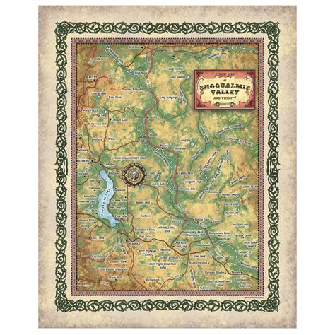 Snoqualmie Valley Washington Vintage Map Vintage Map Art - Etsy