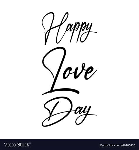 Happy love day quote letters Royalty Free Vector Image