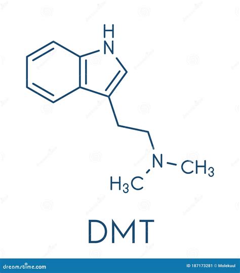 Dimethyltryptamine DMT Psychedelic Drug Molecule. Present In The Drink ...