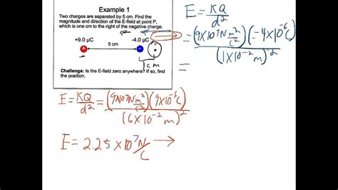 electric field magnitude and direction - YouTube