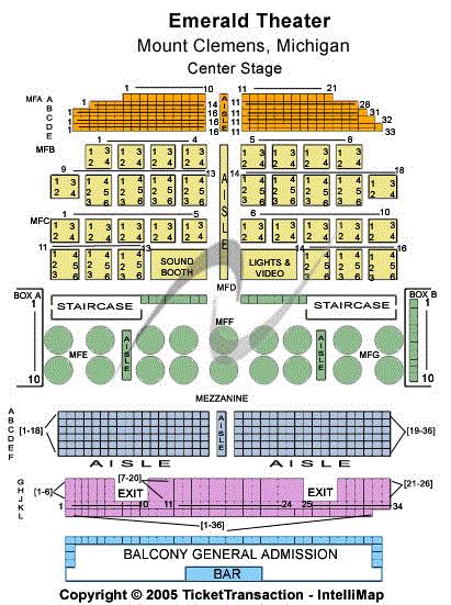 Emerald Theatre Seating Chart | Emerald Theatre Event Tickets & Schedule