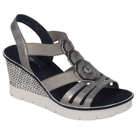 Rieker Womens 68550-40 Space Grey Sandals