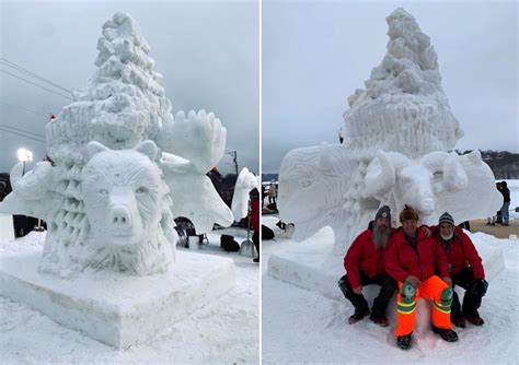 World Snow Sculpture Championship held in Stillwater, Minnesota