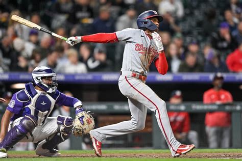 Nationals' CJ Abrams breaks out at the plate in win over the Rockies ...