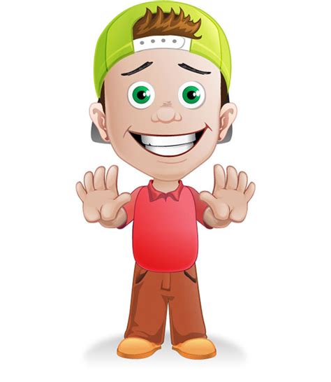 FREE Boy Vector Character with a Hat - Vector Characters