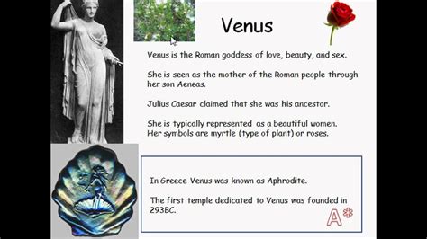 Venus Roman Goddess Symbols