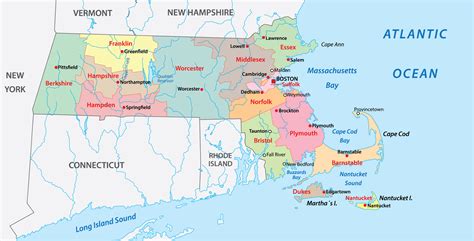 Massachusetts Counties Map | Mappr