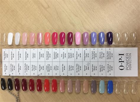 Color Chart Opi Dip Powder Swatches