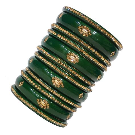 Bangles Design Ambe-Green pack of 12 - Lahthi Wala