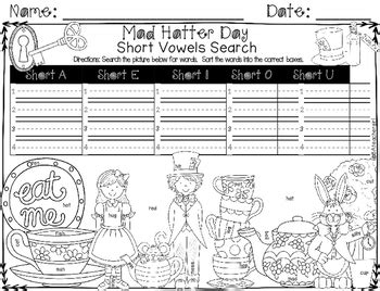 Mad Hatter Day **Print & Go** Activities by BAteachergirl - Bethany Adams