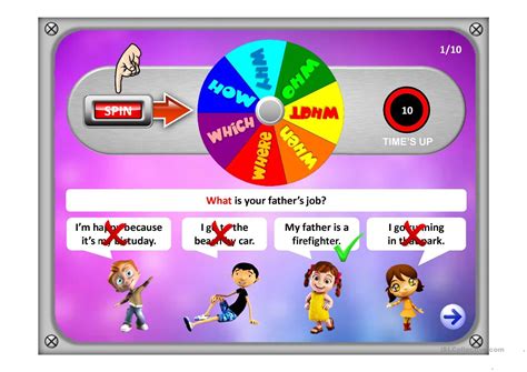 QUESTION WORDS WHEEL - English ESL Powerpoints for distance learning and physical classrooms ...