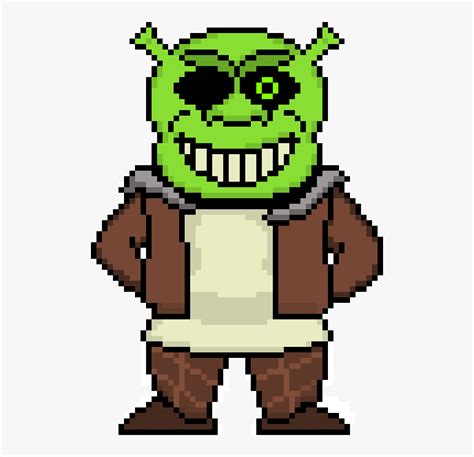 Shrek Pixel Art Grid, HD Png Download - kindpng