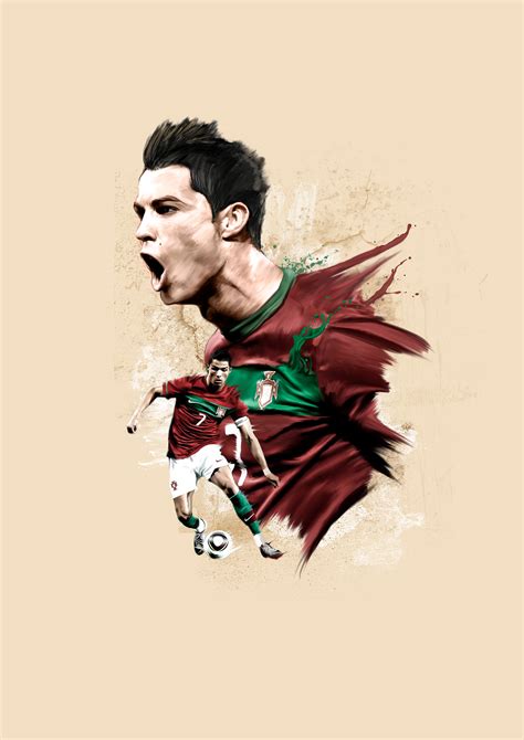 Cristiano Ronaldo digital ilustration on Behance