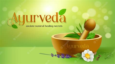 Premium Vector | Ayurveda healing science with herbs vector ...