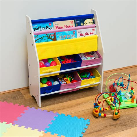 Children Kids Toy&Book Storage Rack Bookcase Bookshelf Tidy Bedroom Playroom UK | eBay