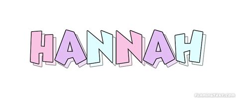 Hannah Logo | Free Name Design Tool from Flaming Text