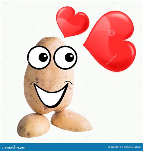 Little Potato Man In Love Stock Illustration - Image: 49760971