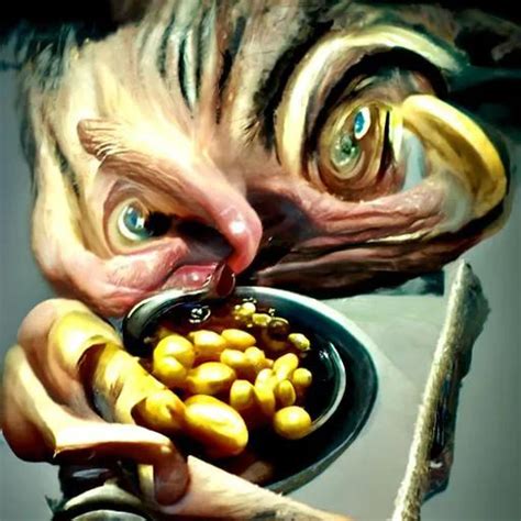 i went to a ai image generator searched "mr bean eating beans" and ...