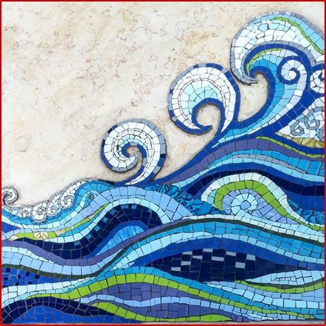 Mosaic Tile Wave Pattern 142919 Sea Waves On My Father S Gravestone It Was A Labor Of Love ...