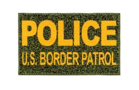 1:6 scale US Border Patrol Tactical Vest Back Patch, OD w/Yello | ONE SIXTH SCALE KING!